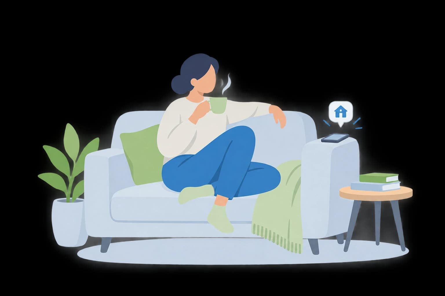 Relaxing while a notification arrives